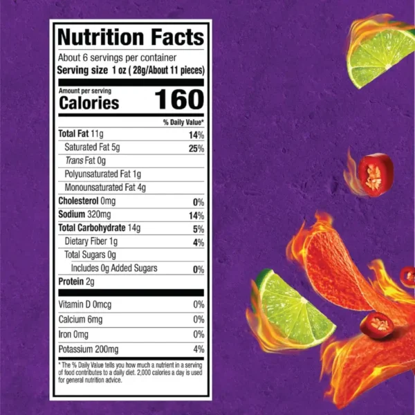 Takis Crisps Fuego 5.5oz pack offering an ultimate flavor adventure with chili and lime.