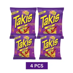 Takis Fuego 113g pack with chili and lime flavor, available in Dubai at AN Foodstuff retail.