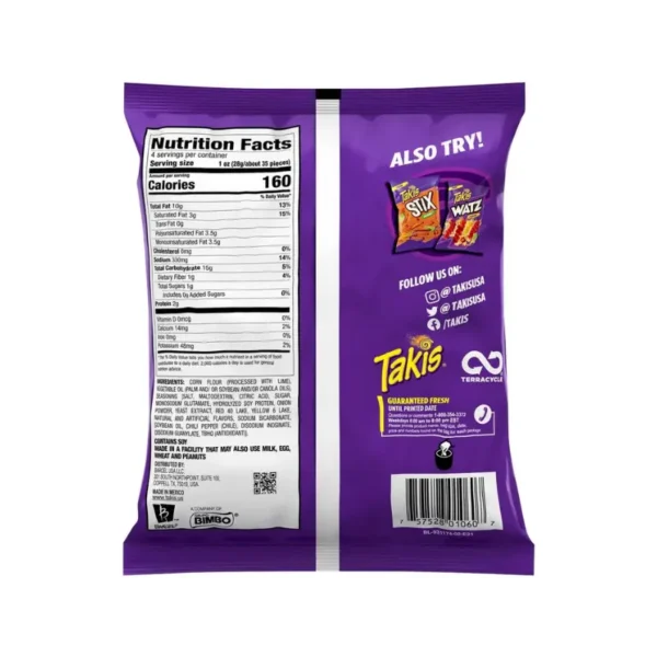 Takis Stix 4pcs Pack - Ready for Retail Sale