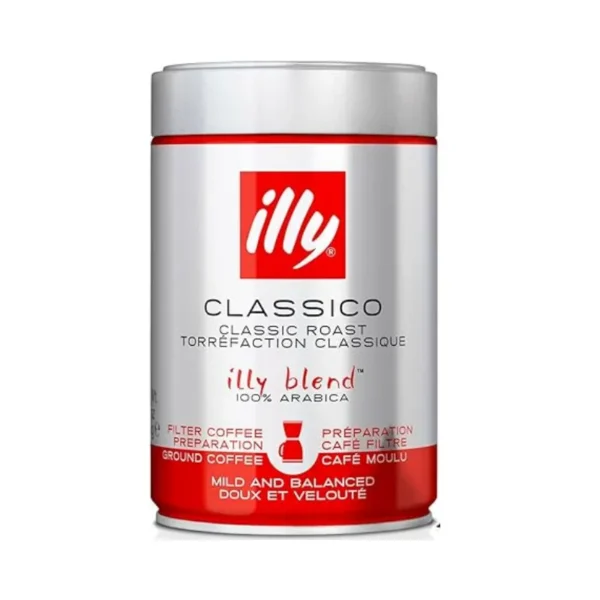 Illy Classico filter ground coffee 3x250g bags for brewing