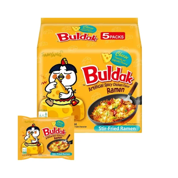 An Retail Samyang Buldak Cheese Hot Chicken Ramen 140gx15pcs,3packs, ideal for retail in Dubai.