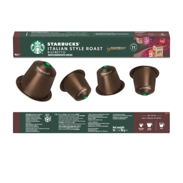 Bold and smoky Starbucks Italian Style coffee pods 3packs for Nespresso machines