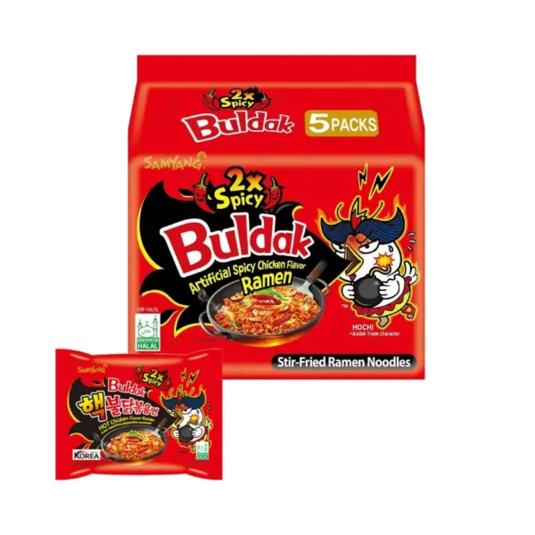 Buy Samyang 2x Spicy Instant Noodles in Retail Pack of 140g x 3 Packs