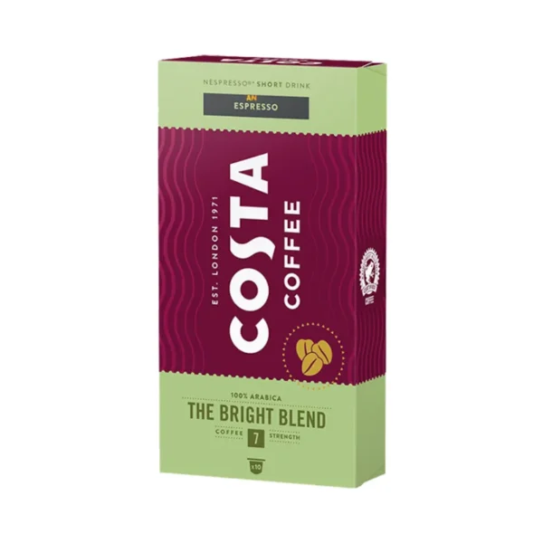 Costa Espresso Capsules Bright Blend Available at AN Retail Foodstuff Trading in Dubai كبسولات اسبريسو كوستا برايت بليند متوفرة لدى شركة AN Retail Foodstuff Trading في دبي
