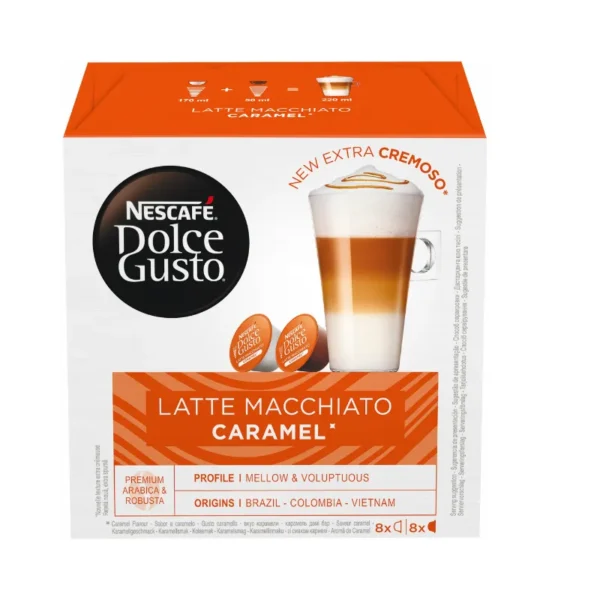 Nescafe Latte Macchiato Caramel Dolce Gusto 48pcsx145.6g Coffee Pods - Image 2