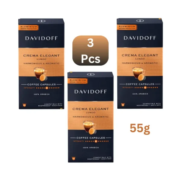 Davidoff Crema Elegant Coffee Capsules Smooth and Refined by AN Retail Foodstuff Trading in Dubai كبسولات قهوة ديفدوف كريما إليغانت ناعمة ومكررة من شركة AN Retail Foodstuff Trading في دبي
