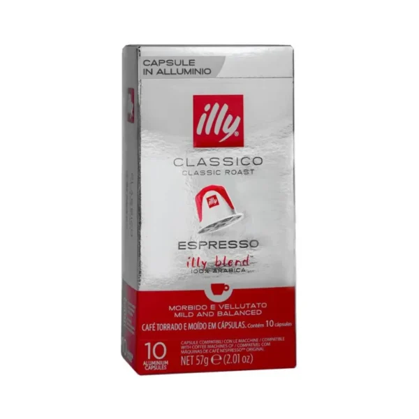 Illy Espresso Classico Nespresso Capsules Intenso Coffee Capsules 100% Arabica for the Perfect Coffee Moments قهوة ايللي ايسبريسو كلاسيكو نيسبريسو كبسولات موجوده عند AN Retail Foodstuff Trading In Dubai كبسولات قهوة إيللي إنتنسو 100% أرابيكا للحظات قهوة مثالي