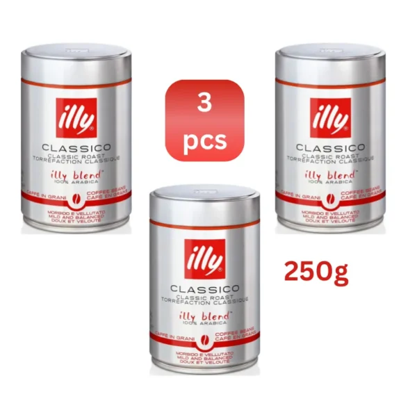 250g of Illy Coffee Beans Classico Roast medium roast flavor