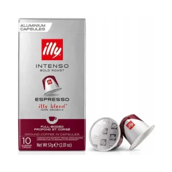 Illy Espresso Intenso Roast Coffee Capsules Bold Espresso in Every Cup كبسولات قهوةمحمصة داكنة إسبريسو إيللي إنتنسو قهوة إسبريسو جريئة في كل كوب متوفر عند AN Retail Foodstuff Trading In Dubai