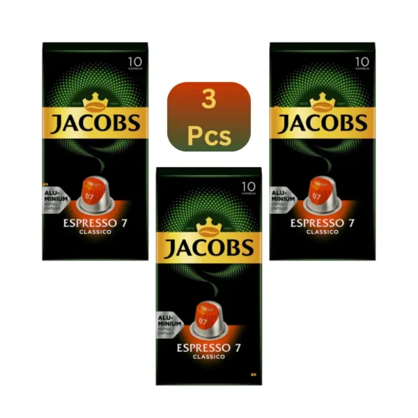Jacobs Classico Espresso Coffee 3x30pcs Smooth, Balanced Espresso for Nespresso Systems كبسولات قهوة جاكوبس كلاسيكو 3x30pcs إسبريسو ناعم ومتوازن نسبريسو قهوة جاكوبس متوفرة في دبي