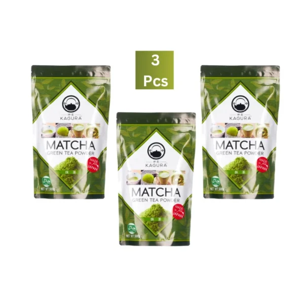 KAGURA Japanese Matcha Powder 3pcs x 500g Retail Packaging