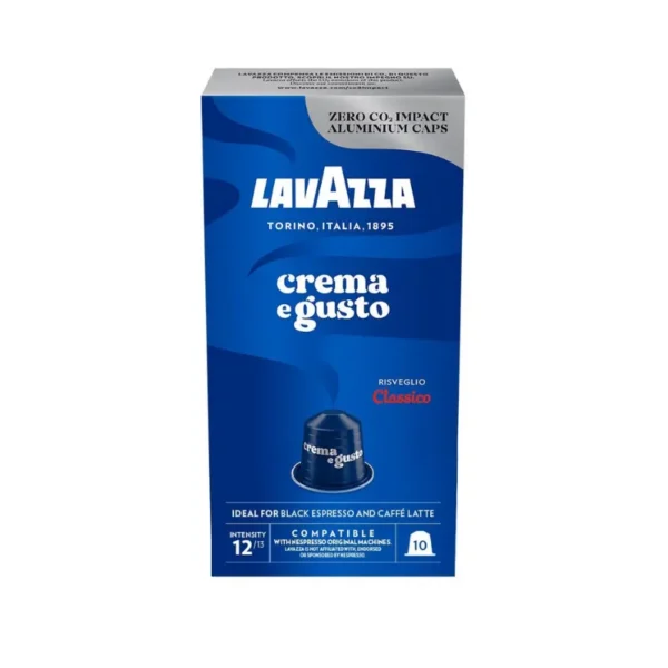 Lavazza Crema e Gusto Nespresso Capsules Smooth and Spicy Notes كبسولات نسبريسو لافاتزا كريما إي جوستو قهوة ناعمة مع لمسات من التوابل