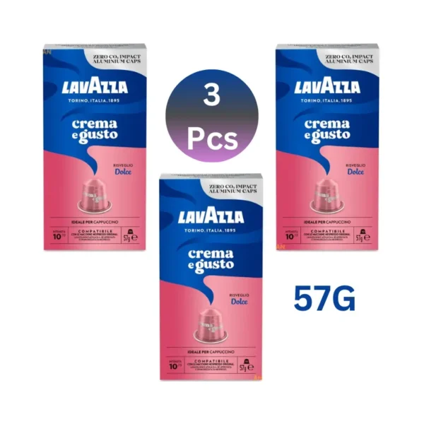 Lavazza Dolce Crema e Gusto Nespresso Capsules Premium Coffee in Dubai كبسولات نسبريسو لافاتزا دولسي كريما إي جوستو قهوة فاخرة في دبي in Dubai