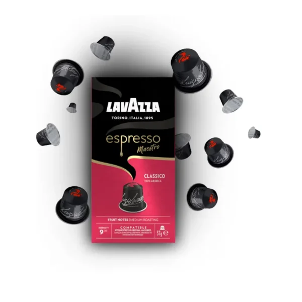 Lavazza Espresso Classico Capsules Rich and Full Bodied Coffee Blend كبسولات لافاتزا إسبريسو كلاسيكو مزيج قهوة غني وكامل القوام