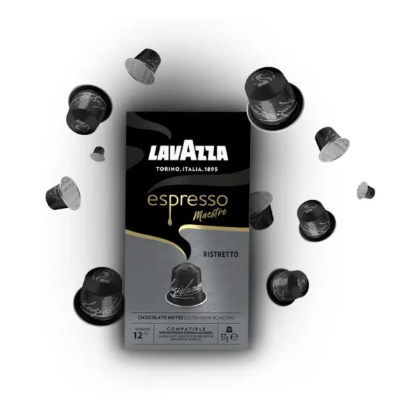 Lavazza Espresso Ristretto Capsules Bold Espresso with Caramel Notes كبسولات لافاتزا إسبريسو ريستريتو إسبريسو جريء بلمسات كراميل