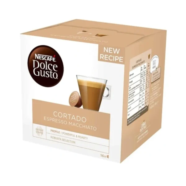 Premium Nescafe coffee capsules for Dolce Gusto machines Cortado flavor in Dubai