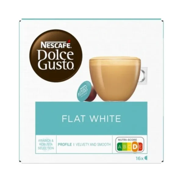 Smooth and Creamy Flat White Coffee Pods by Nescafe Dolce Gusto