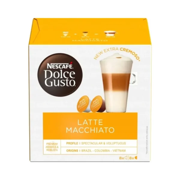 Nescafe Dolce Gusto Latte Macchiato Capsules for Barista Quality Coffee