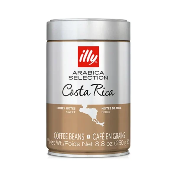 Illy Arabica Selection Costa Rica coffee beans medium roast in air sealed tins Three 250g tins of Illy Costa Rica coffee for a vibrant and balanced brew