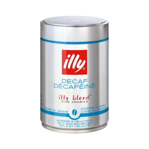 Illy Decaf medium roast coffee in whole bean form 3x250g
