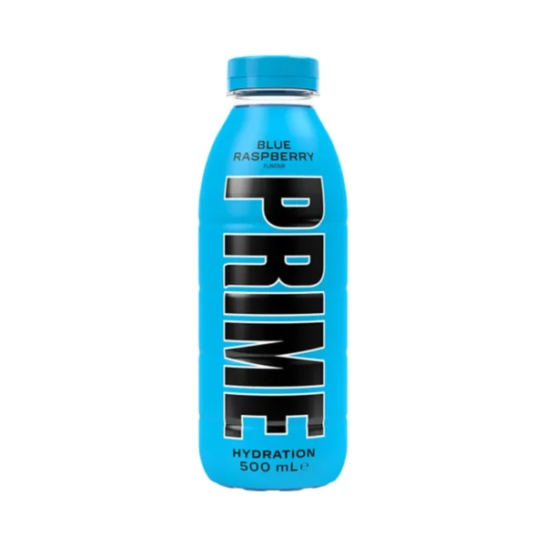 Prime Hydration Blue Raspberry flavor 4pcs with antioxidants and B vitamins