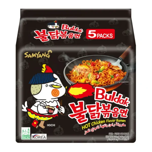 Samyang Buldak Hot Chicken Ramen 140g x 3 Pack for Retail Sale Dubai