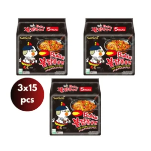 Samyang Buldak Original Hot Chicken Ramen 140g x 3 Packs x 15 pcs Retail