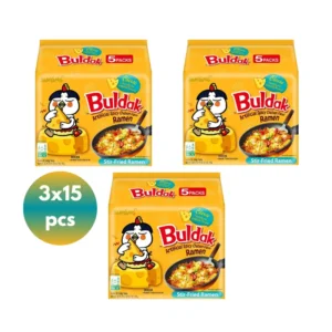 An Retail Samyang Buldak Cheese Hot Chicken Ramen 140g x 15pcs, 3 packs, retail supply in Dubai