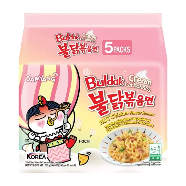 Samyang Cream Carbonara Noodles 140g x 3 Pack for Retail Sale Dubai