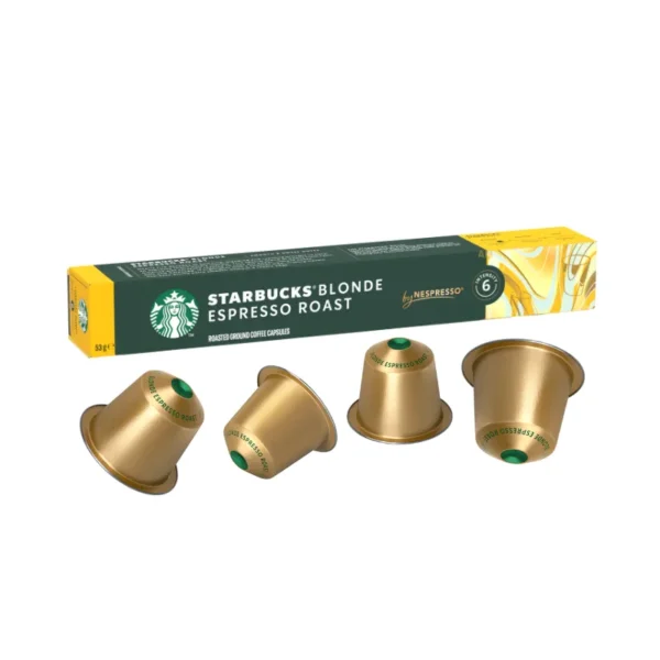 Pack of 30 Starbucks Blonde Espresso Roast coffee capsules mild flavor