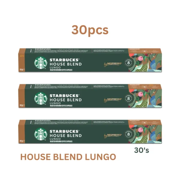 Starbucks House Blend Lungo Coffee Capsules 30's available in Dubai for Nespresso machines