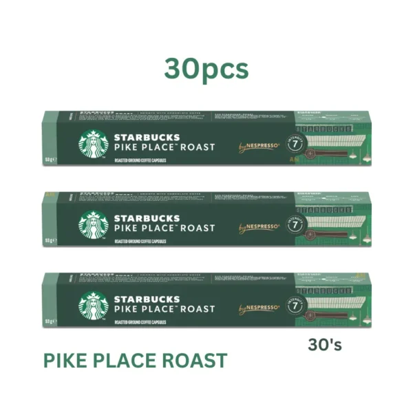 Starbucks Pike Place Coffee Capsules 30's available in Dubai for Nespresso machines