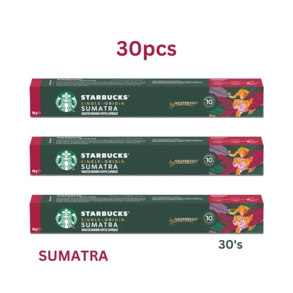Starbucks Sumatra Single Origin Coffee Capsules 30's bold and earthy flavor available in Dubai in An Retail Foodstuff