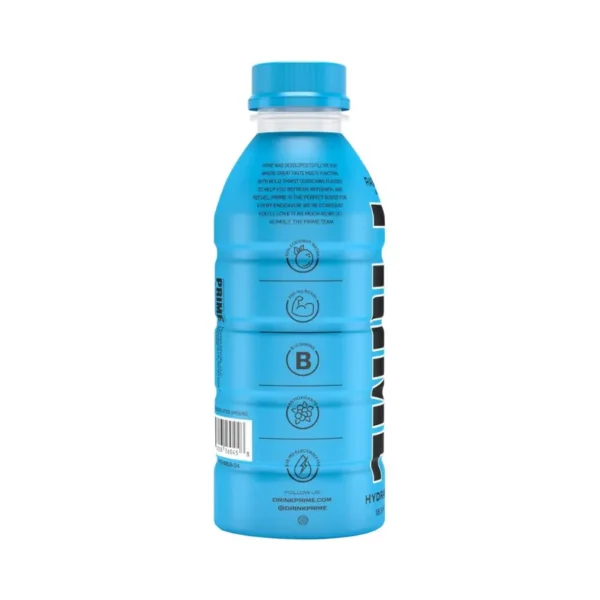 Hydrating and fruity Prime Blue Raspberry drink 500ml pack of 4 for active lifestyles