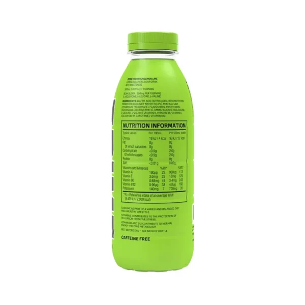 Hydrating and citrusy Prime Lemon Lime drink 500ml pack of 4 for active lifestyles