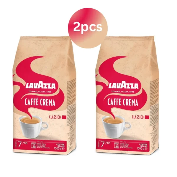 Lavazza Caffè Crema Classico 2pcs 1kg Coffee Beans Medium Roast online in Dubai