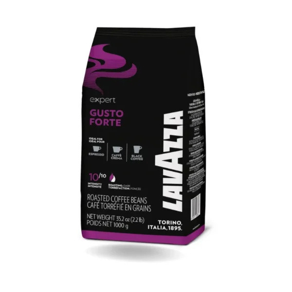 Lavazza Expert Gusto Forte Whole Bean Coffee 1kg 2pcs with bold flavor