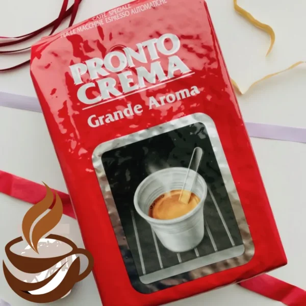Pronto Crema Whole Bean Coffee 2pcs 1kg well balanced coffee for espresso and cappuccino