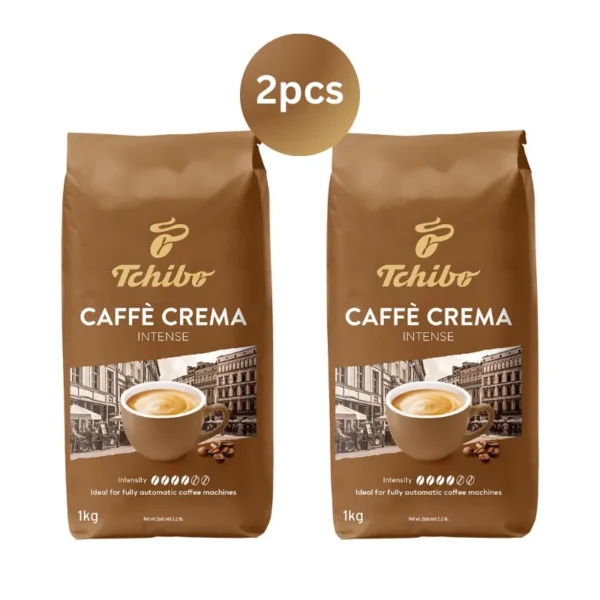 Tchibo Caffe Crema Intense Coffee Beans 1kg 2pcs bold espresso blend with thick crema