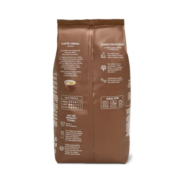 Tchibo Caffe Crema Intense Coffee Beans 1kg 2pcs crafted for strong and flavorful espresso
